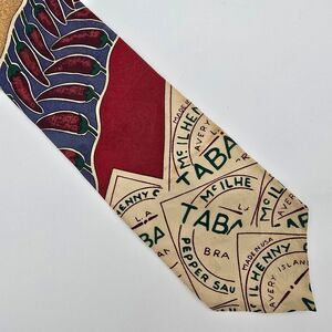 VTG Tabasco Labels Men's Silk Tie 4x58